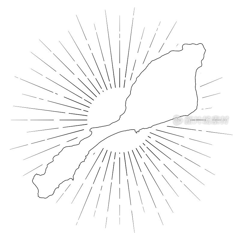 Jan Mayen地图与阳光在白色的背景
